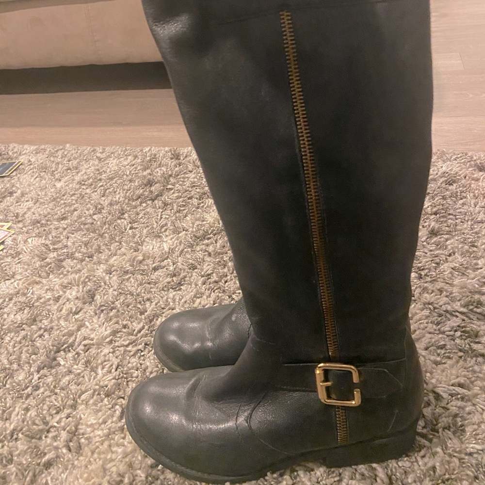 🔥all leather Cathy Jean Super cute motorcycle/ rugged style boots